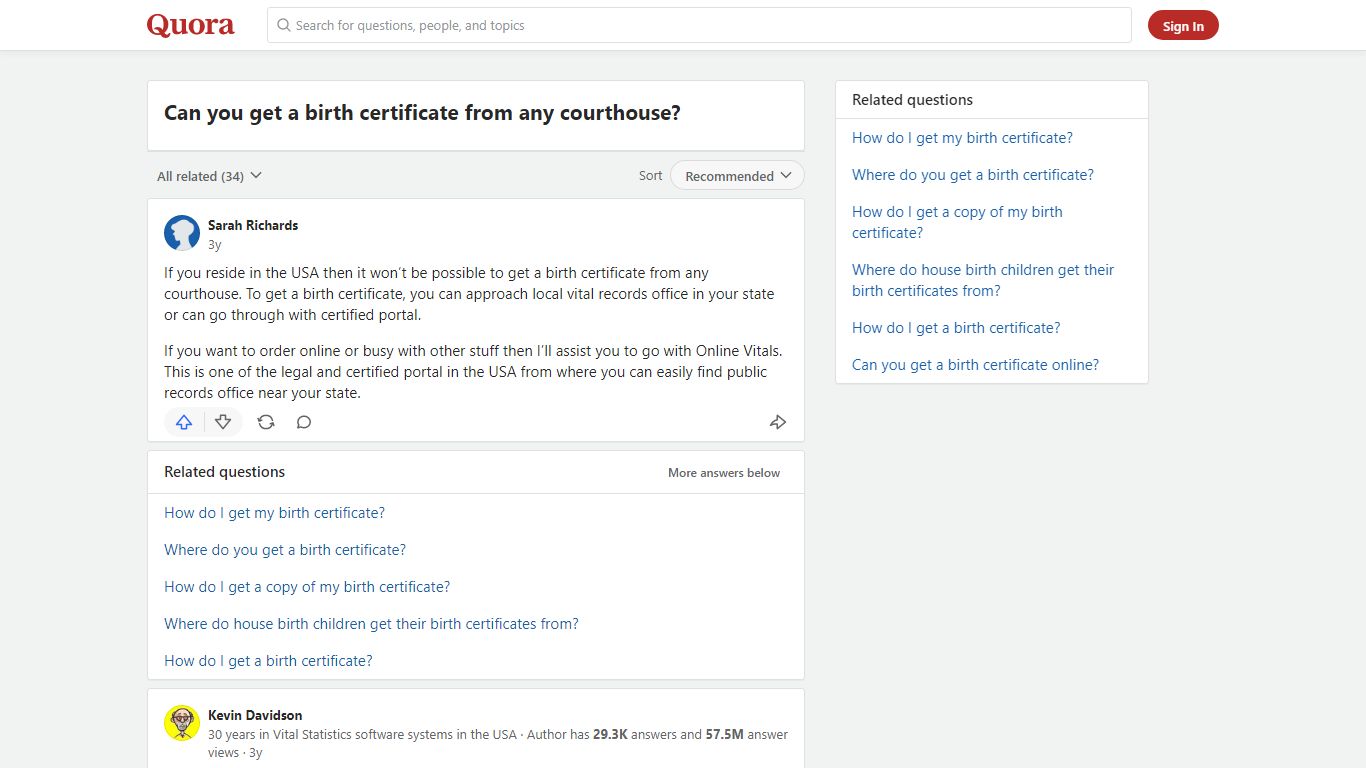 Can you get a birth certificate from any courthouse? - Quora